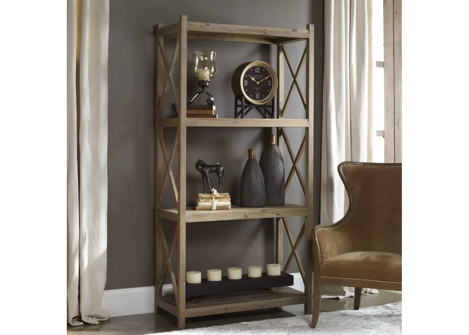 Uttermost Stratford Etagere Ligheight Gray