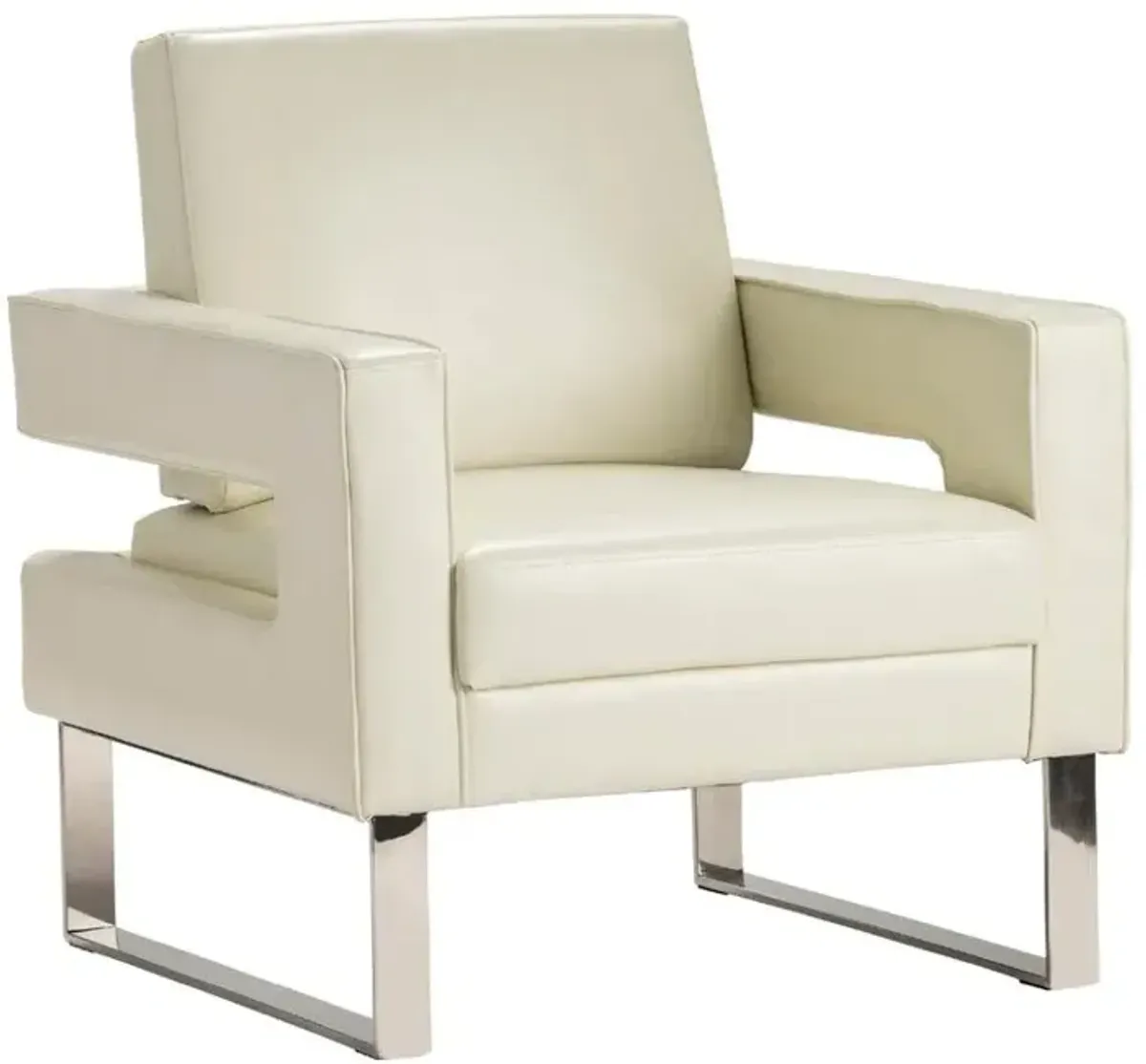 Crestview Brighton White Accent Chair