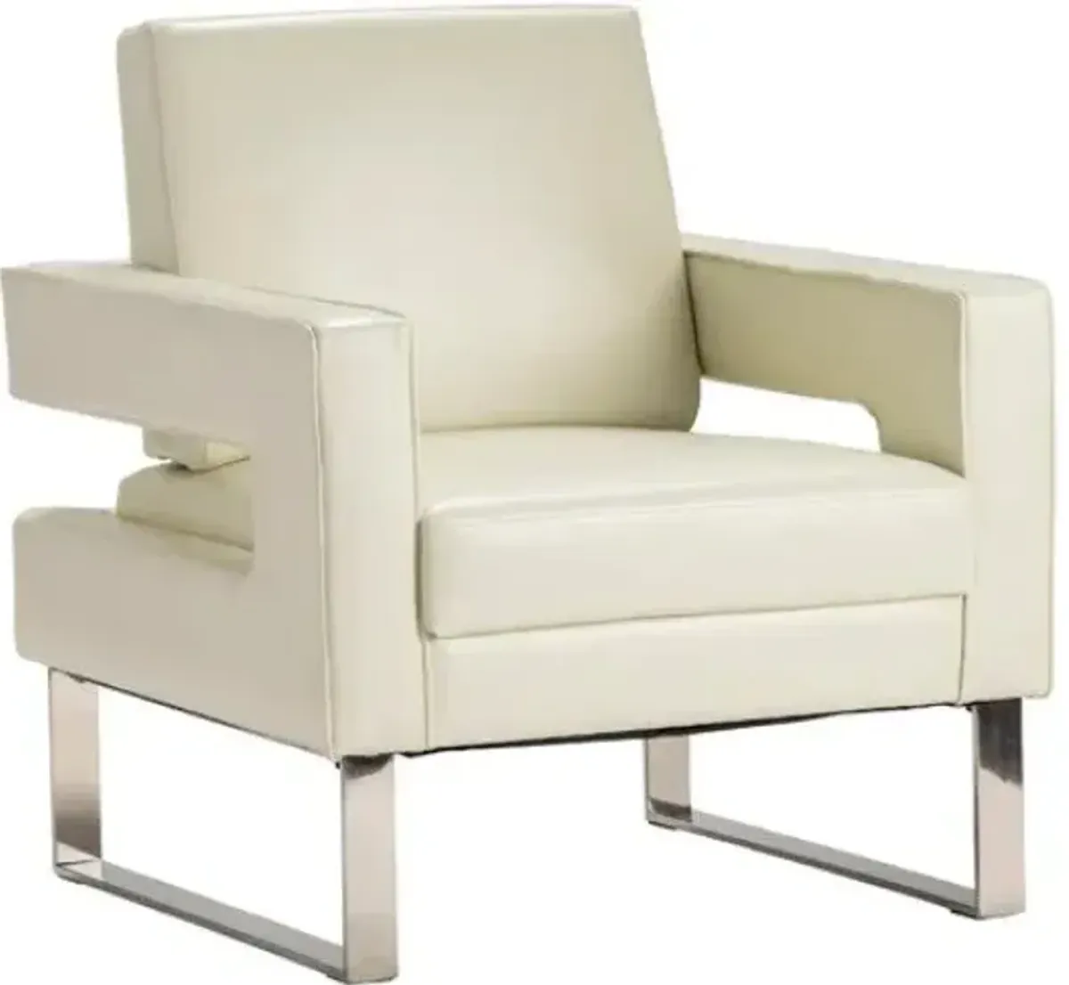 Crestview Brighton White Accent Chair