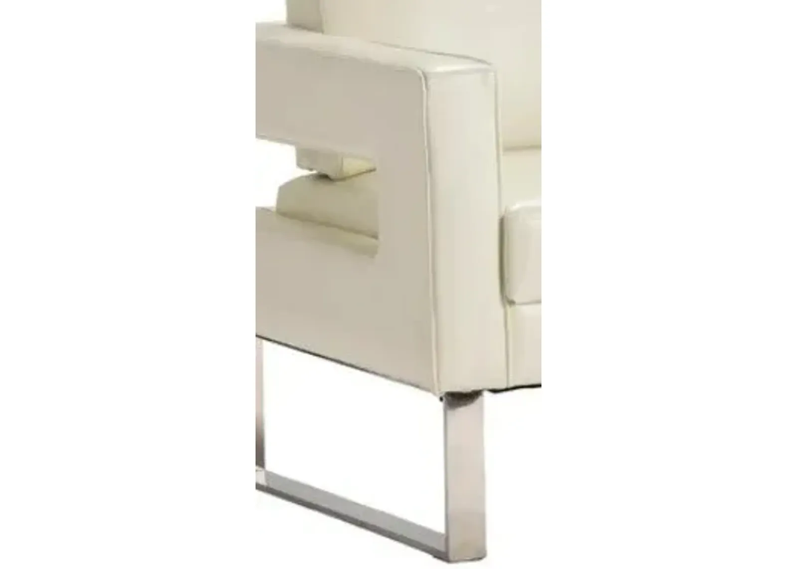 Crestview Brighton White Accent Chair