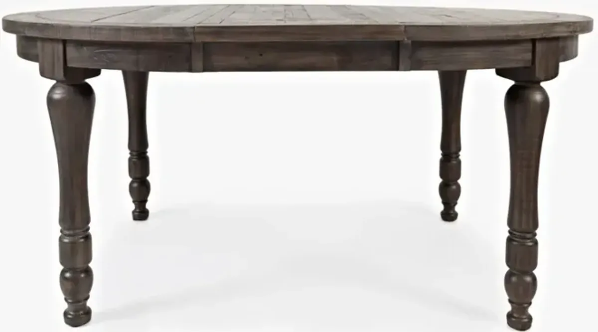 Jofran Madison County Round To Oval Dining Table Barnwood