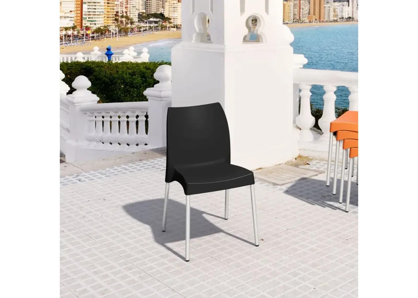 Compamia Vita Resin Outdoor Dining Chair Black