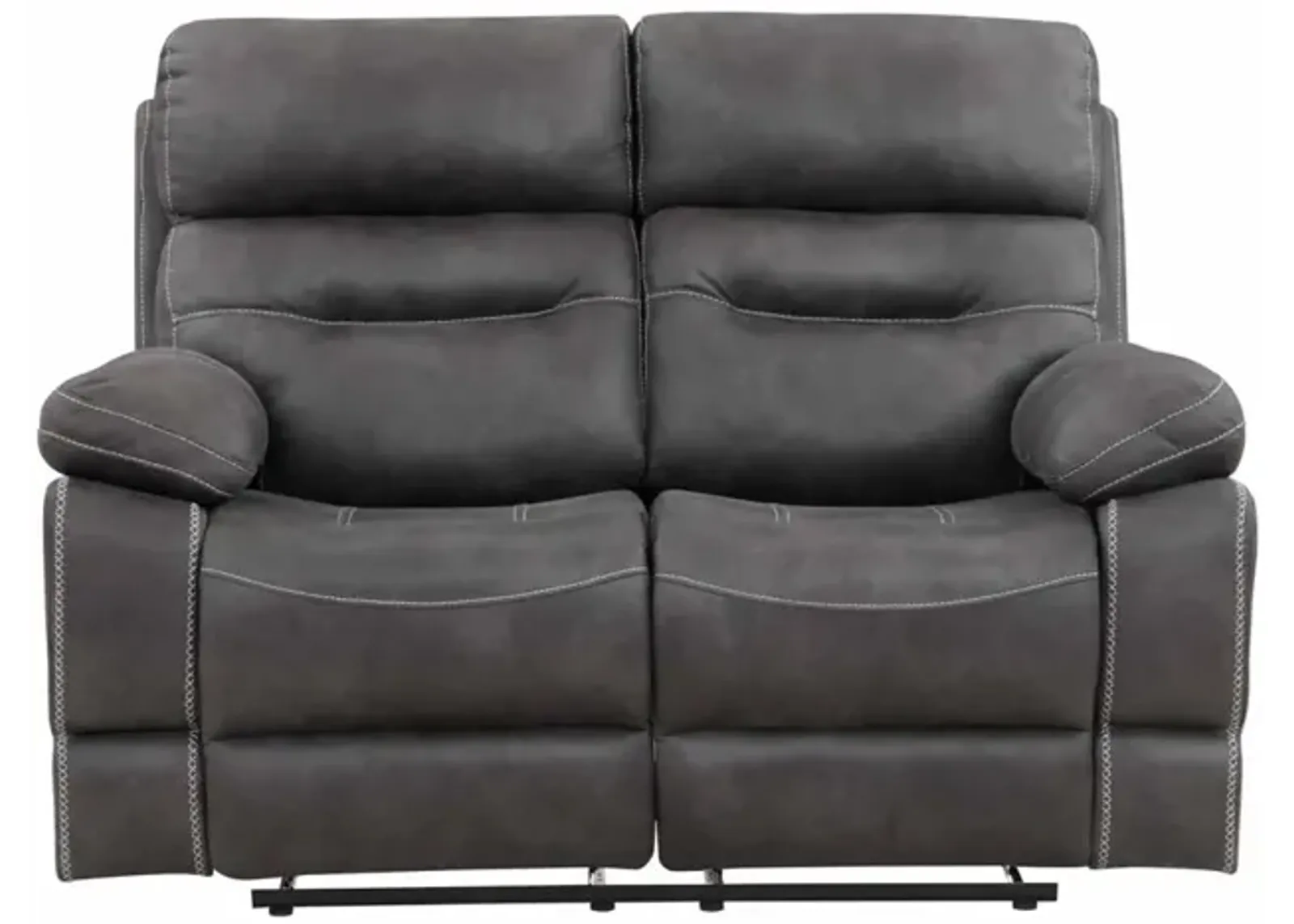 Steve Silver Rudger Manual Reclining Loveseat Gray