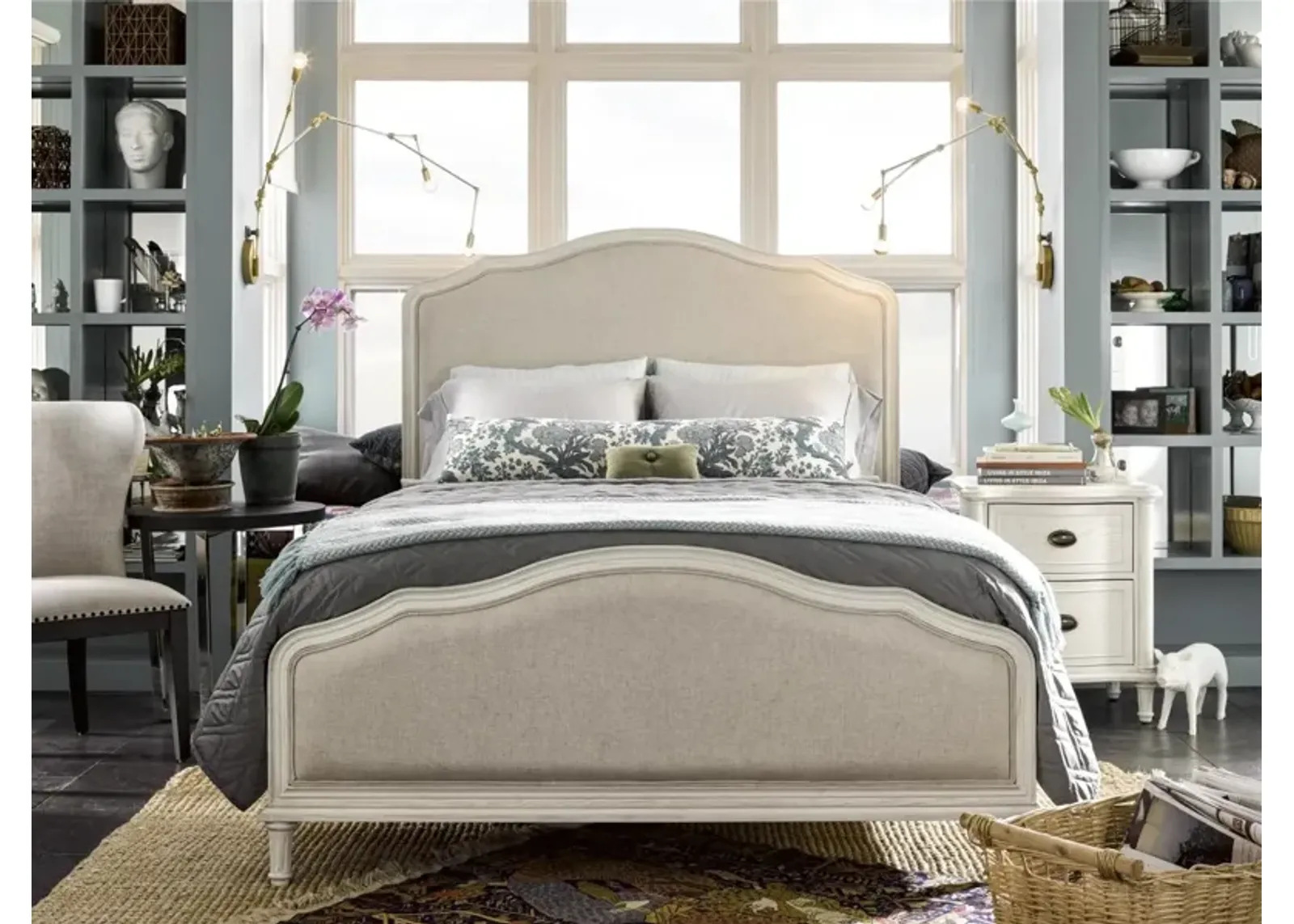 Universal Curated Amity Cotton Upholstered Queen Bed