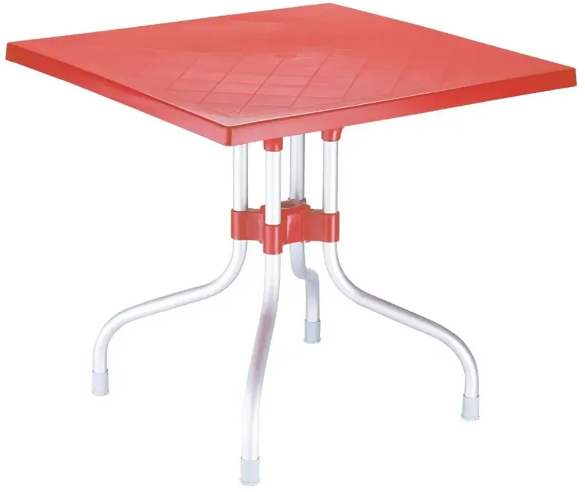 Compamia 31 Inch Forza Outdoor Square Folding Dining Table Red