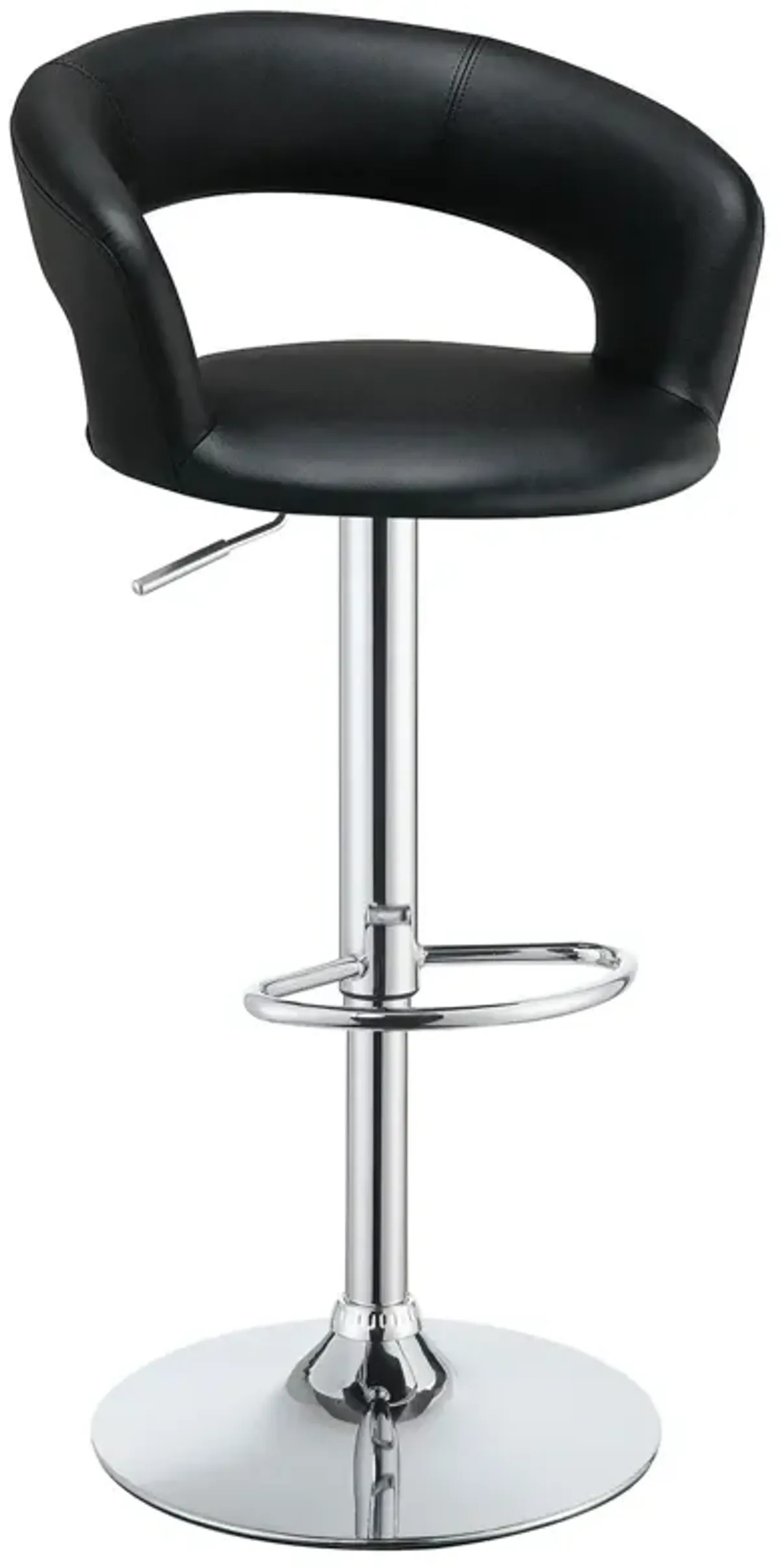 Coaster Barraza 29 Inch Adjustable Height Bar Stool Black & Chrome