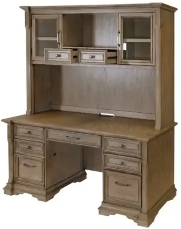 BRISTOL LIGHT BROWN OFFICE DESK HUTCH