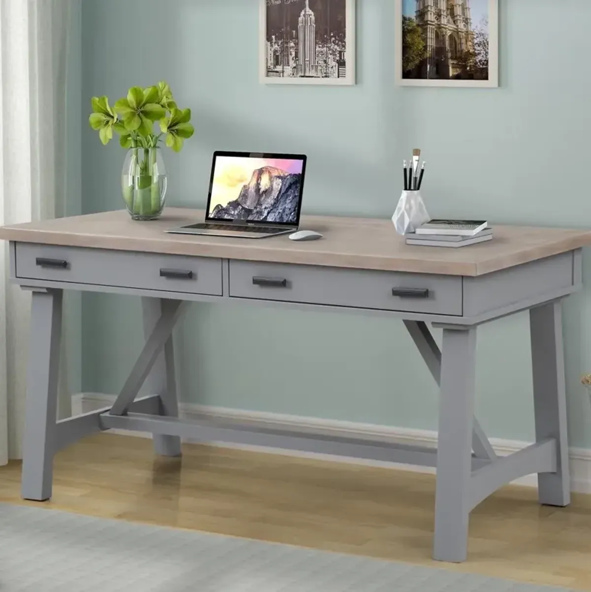 60 Inch Writing Desk - Dove