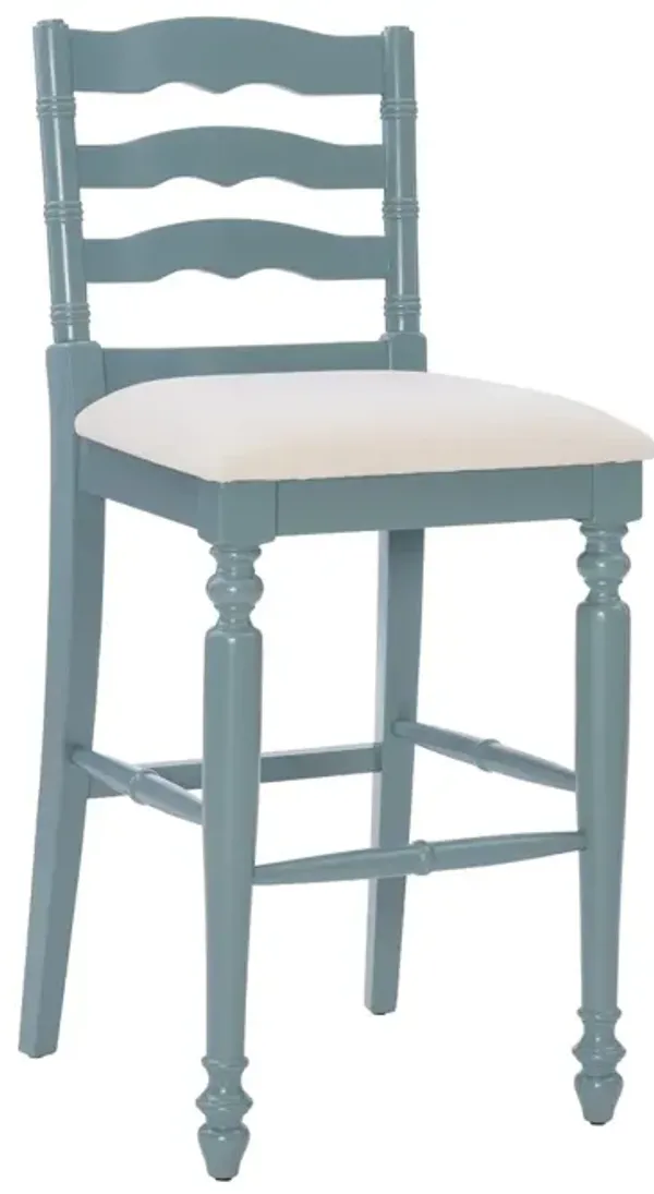 Linon 30 Inch Marino Antique Blue Bar Stool
