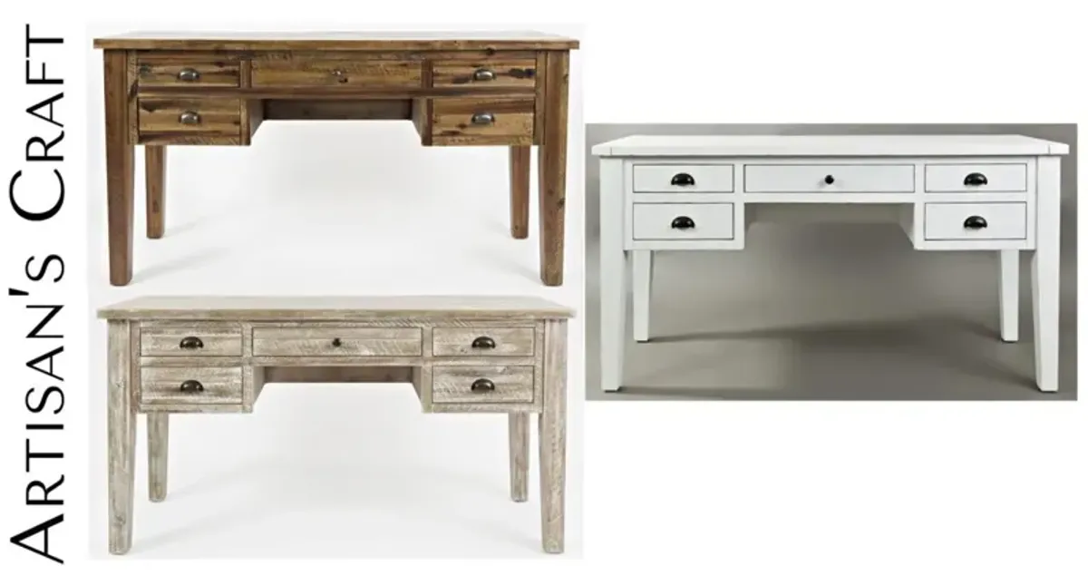 Jofran Artisan's Craft Writing Desk Weathered White