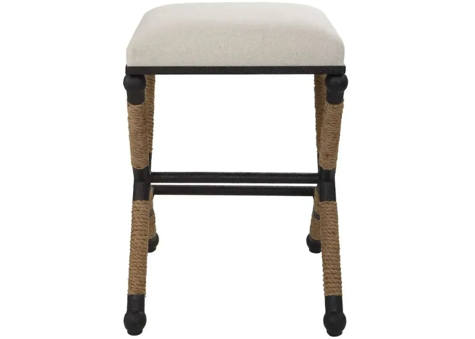 Uttermost Firth Black/Natural/Oatmeal Counter Stool