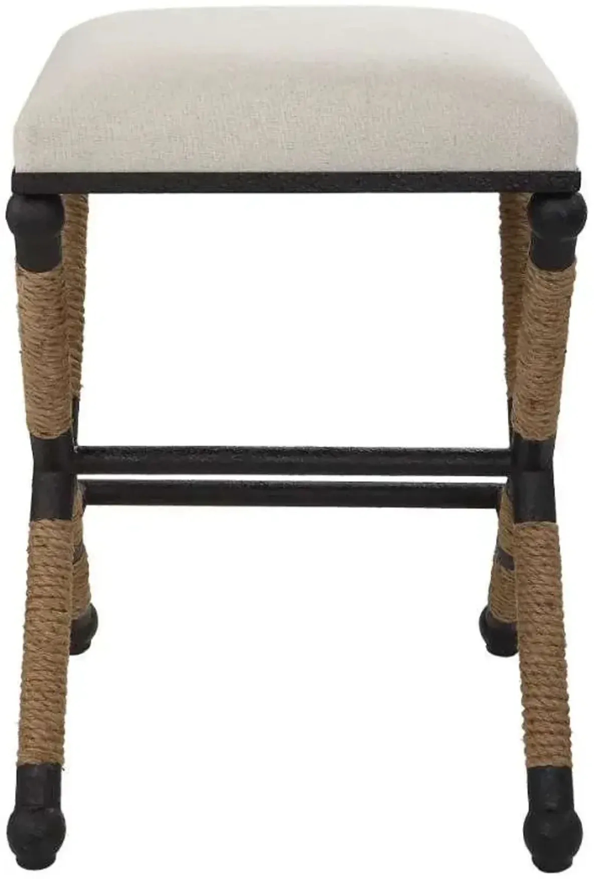 Uttermost Firth Black/Natural/Oatmeal Counter Stool