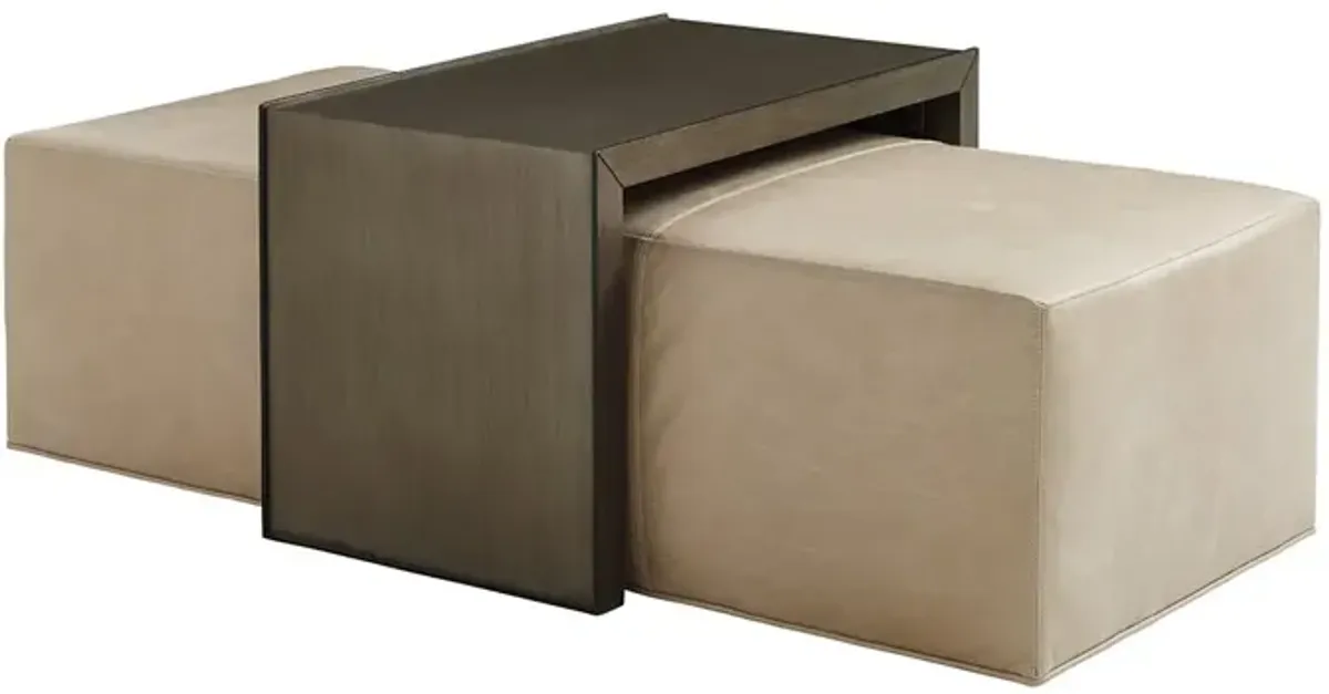 Ariana by Lexington Savona Leather Cocktail Ottoman with Slide