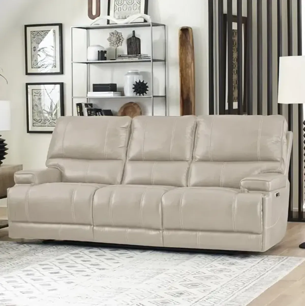 Parker House Whitman Power Reclining Sofa in Verona Linen Color