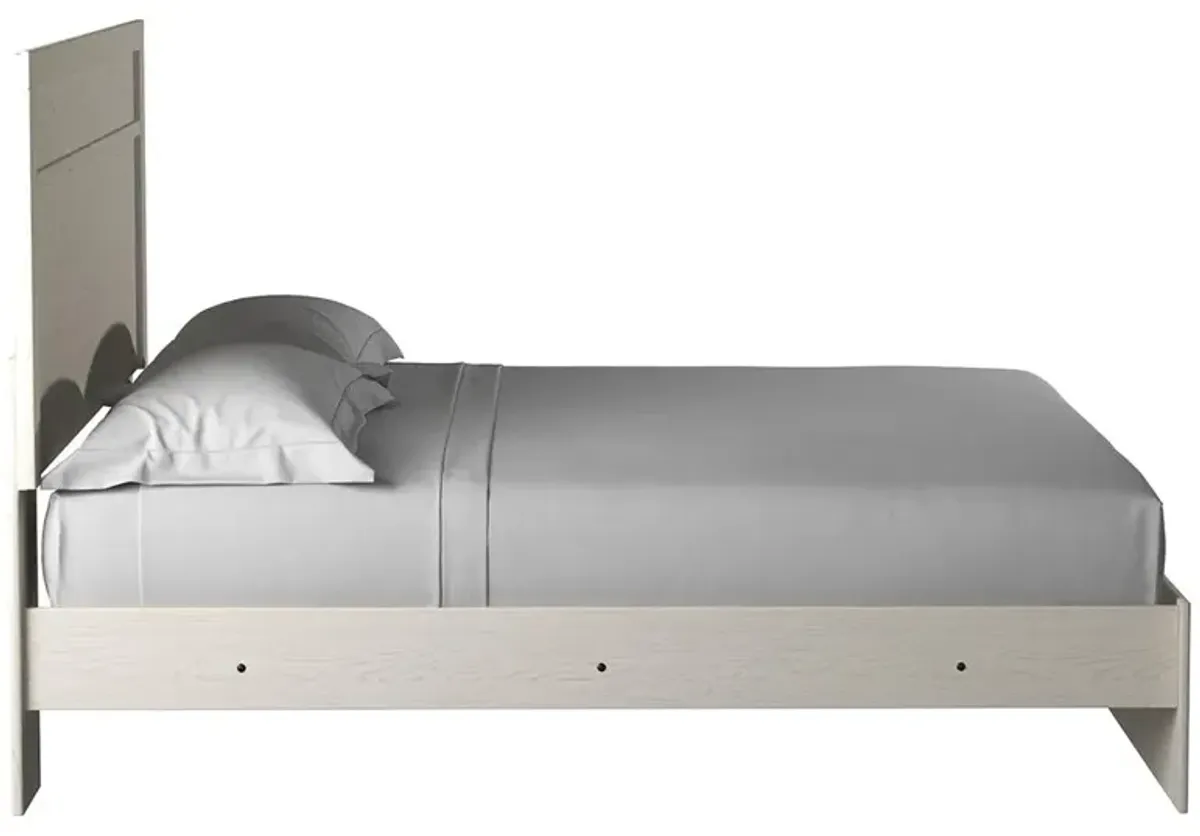 Stelsie White King Panel Bed