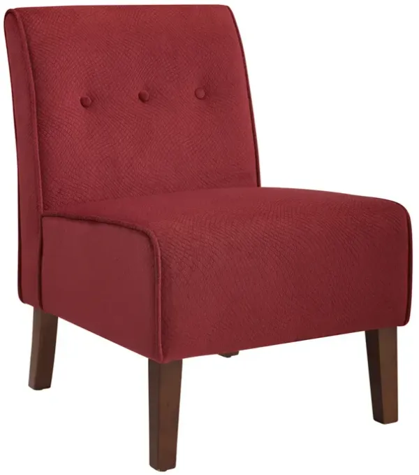 Linon Coco Accent Armless Chair Red