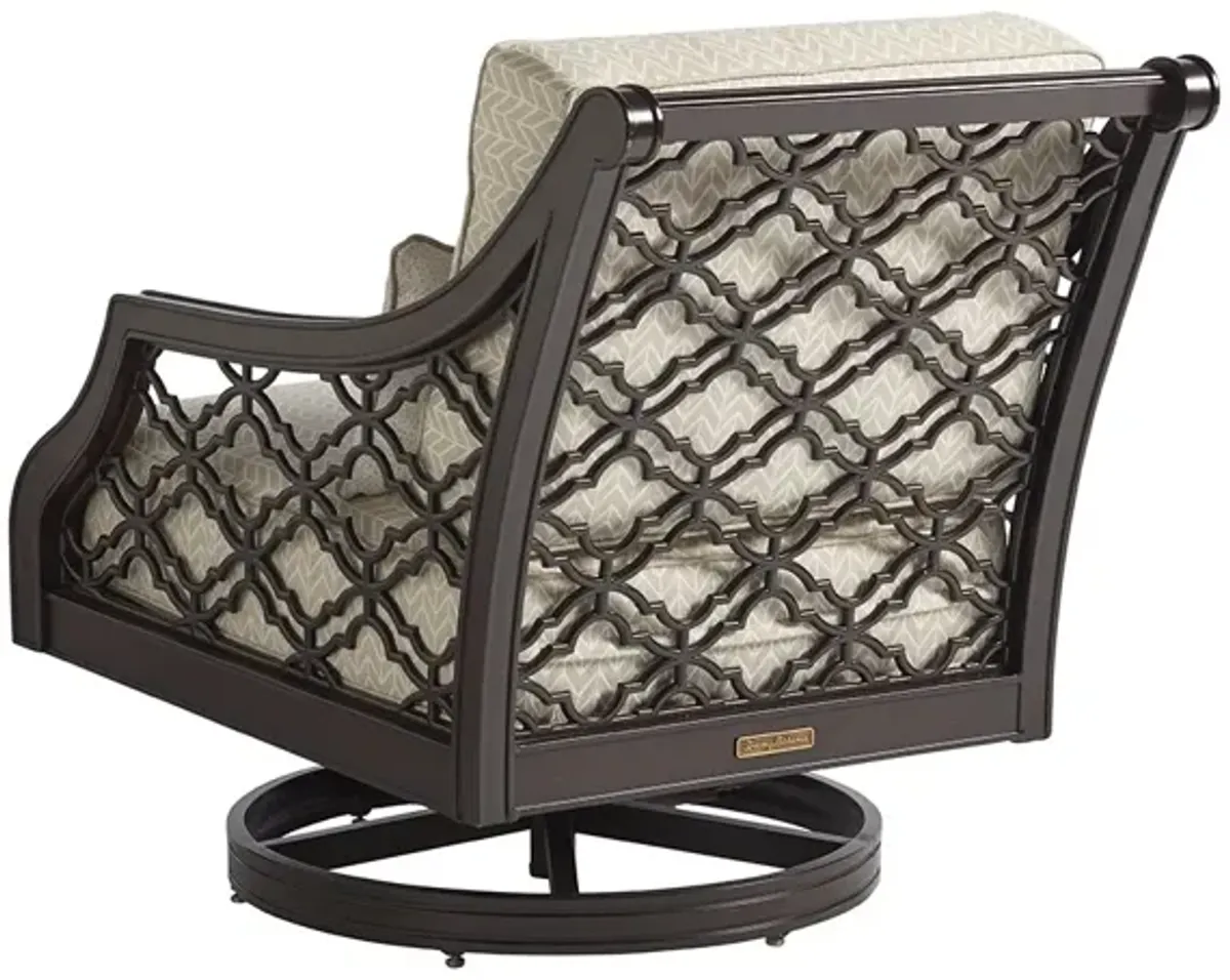 Tommy Bahama Outdoor by Lexington Royal Kahala Black Sands Swivel Rocker Chair