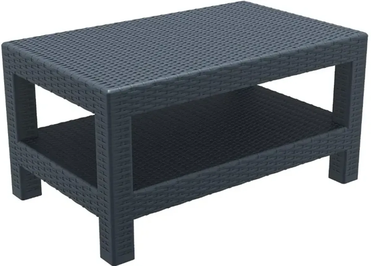 Compamia Monaco Rectangle Patio Coffee Table Dark Gray