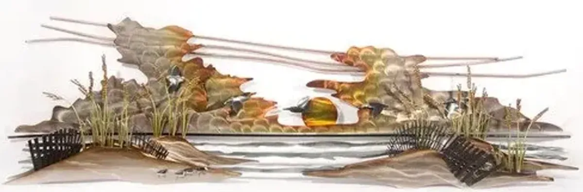 Copper Art Sand Dunes Large Metal Wall Art