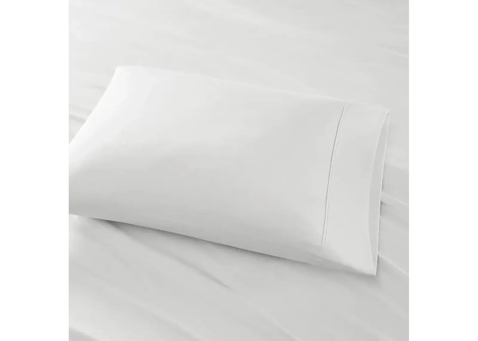 Olliix Madison Park Split King White 600 Thread Count 100% Pima Cotton Sheet Set