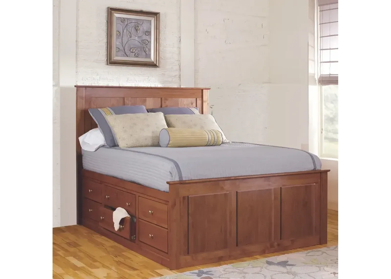 Queen Bed with 6 Storage Drawers