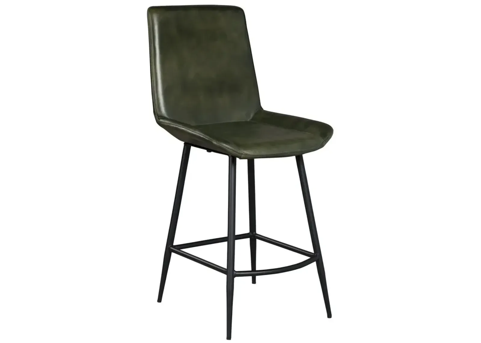 Nest Home Iron/Green Leather Gabriel Counter Stool