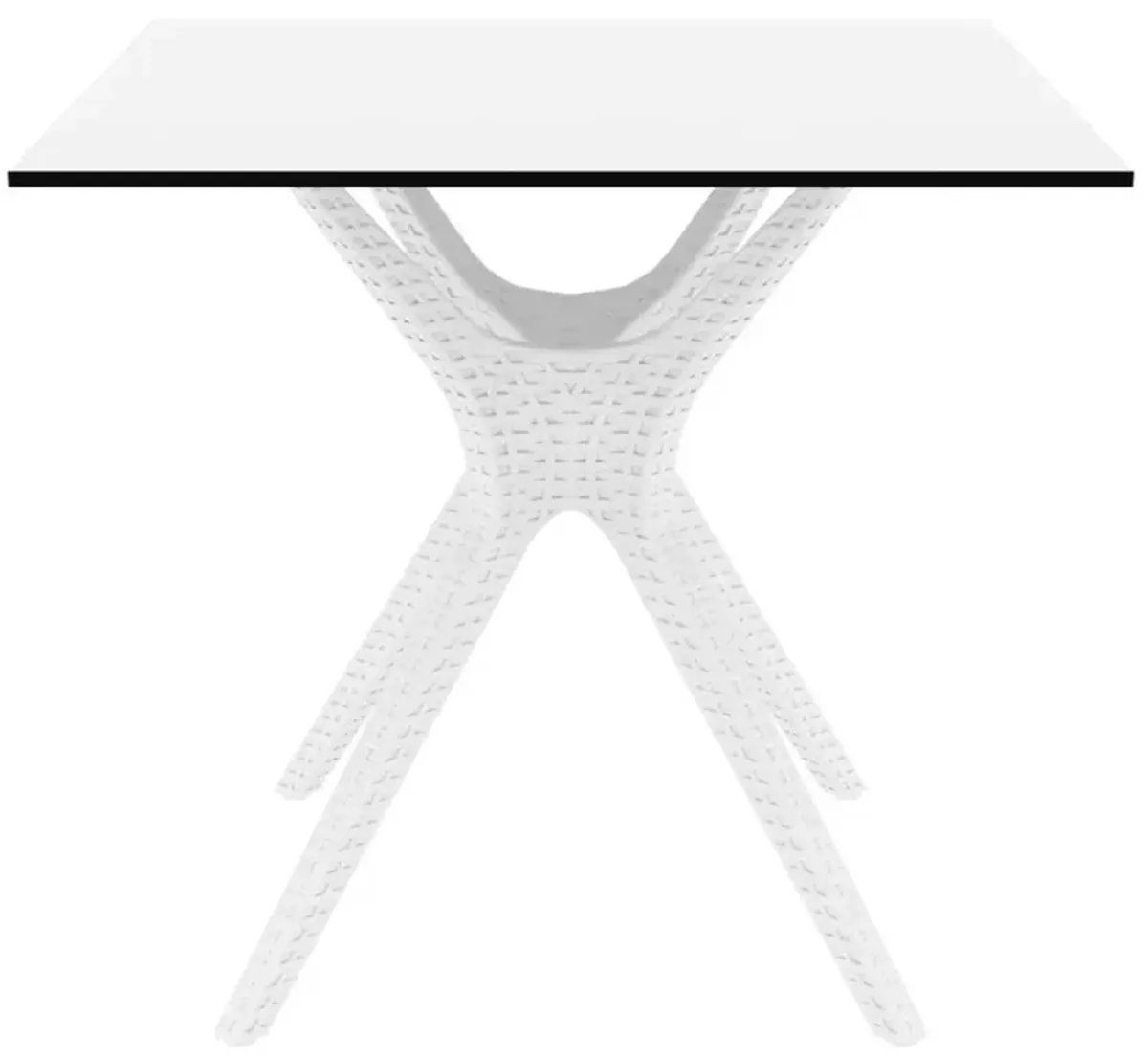 Compamia 31 Inch Ibiza Square Outdoor Dining Table White