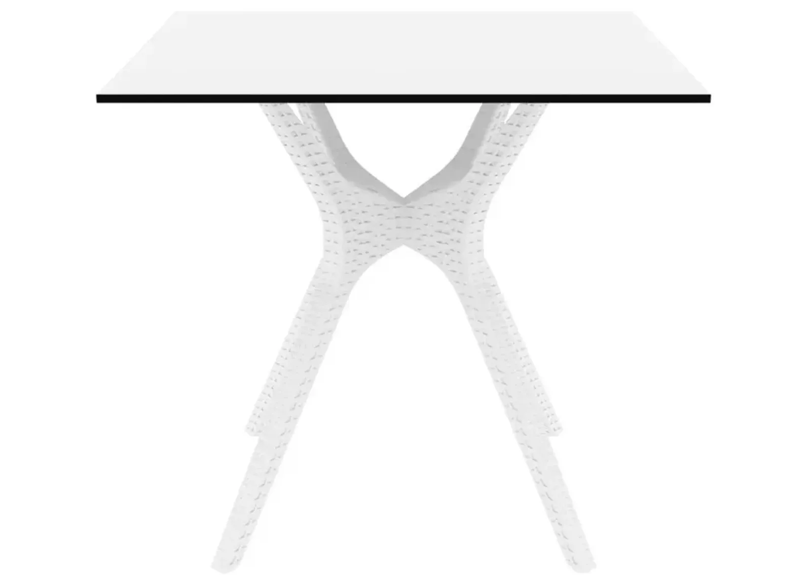 Compamia 31 Inch Ibiza Square Outdoor Dining Table White