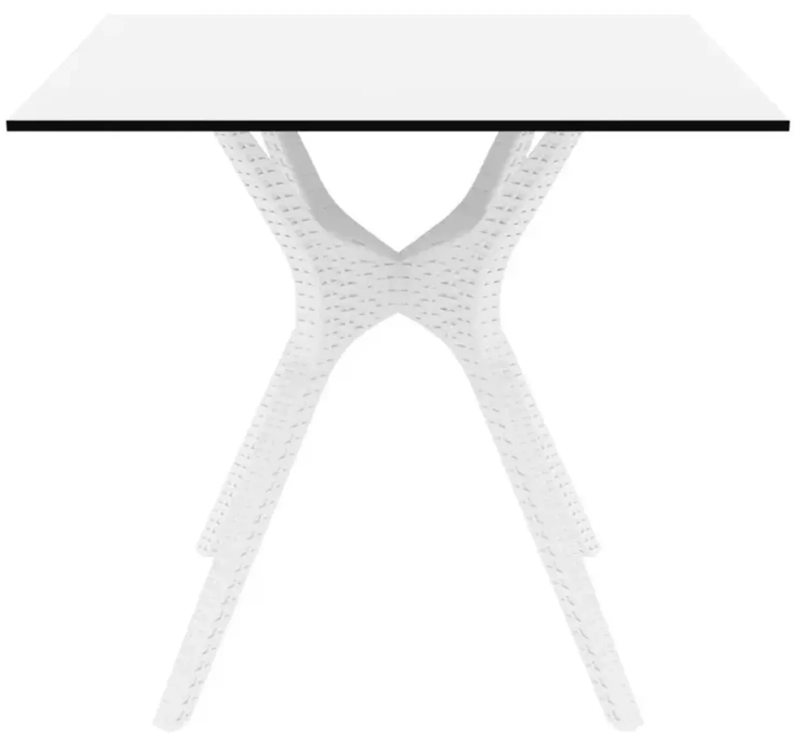 Compamia 31 Inch Ibiza Square Outdoor Dining Table White