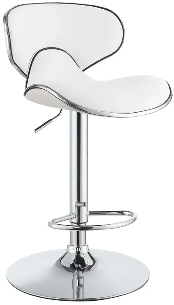 Coaster Edenton Upholstered Adjustable Bar Stool White