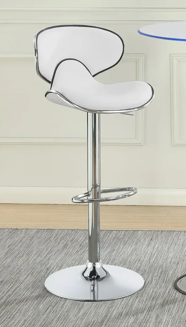 Coaster Edenton Upholstered Adjustable Bar Stool White