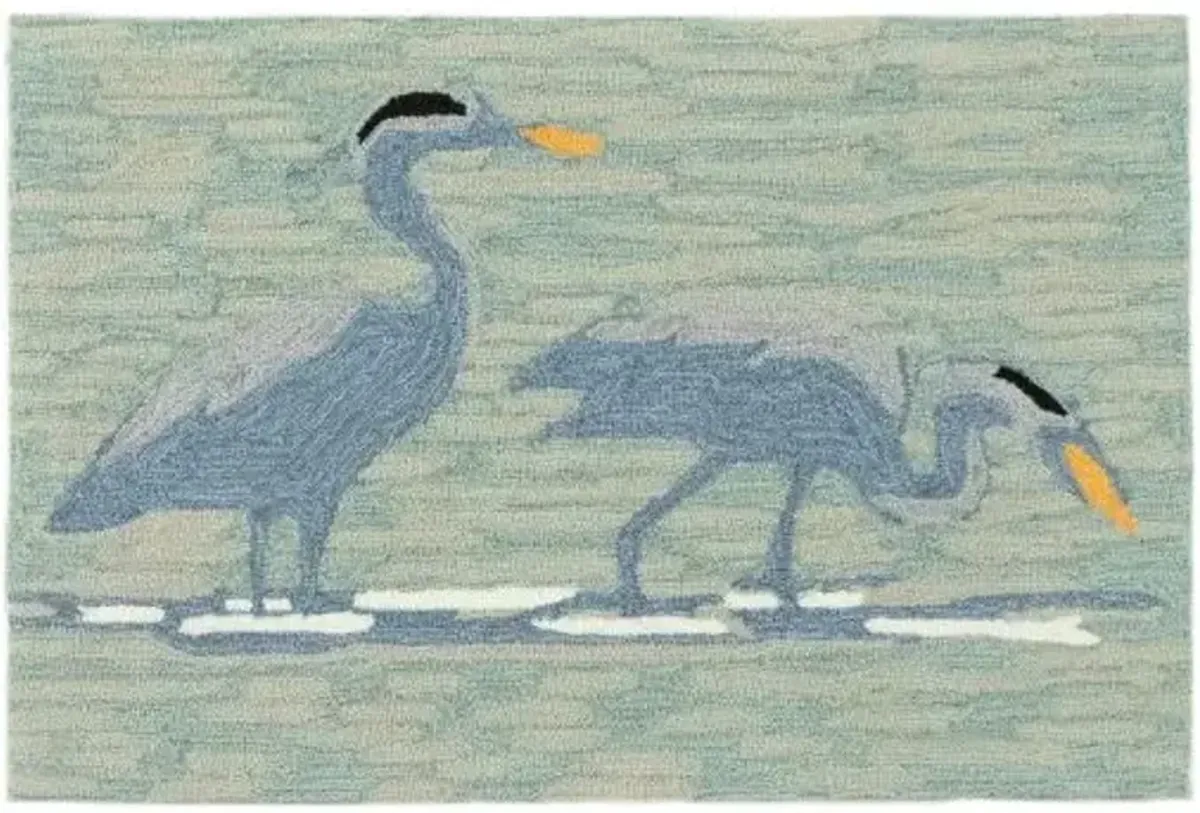 Trans Ocean Frontporch Blue Heron Lake Doormat