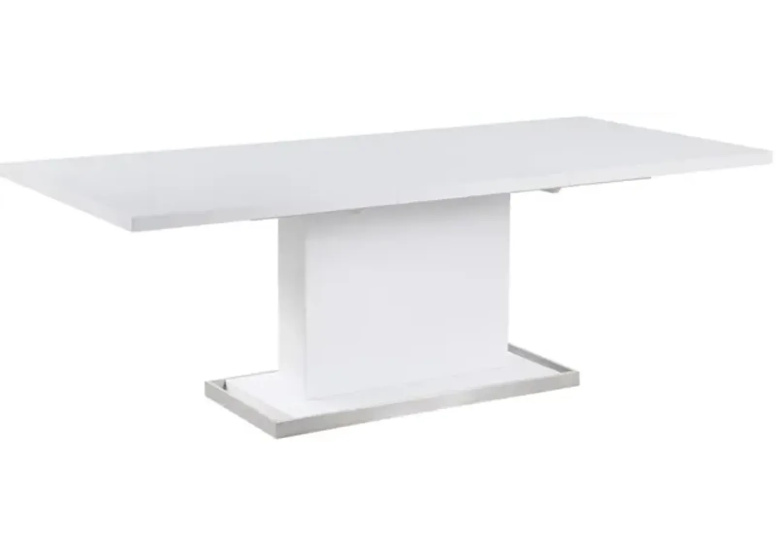 Chintaly Krista Modern Extendable Gloss White Dining Table