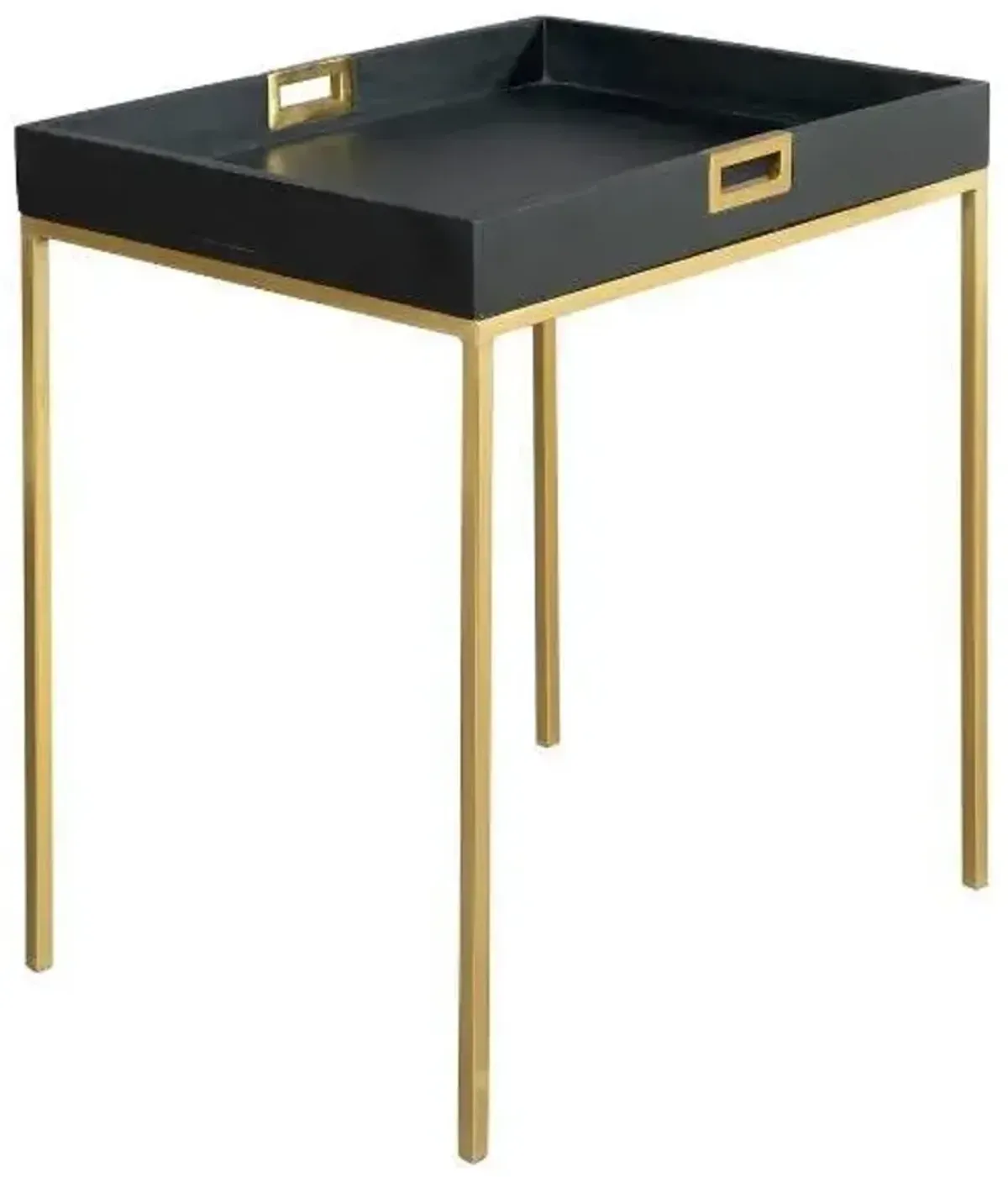 Hekman Black/Gold Accent Table