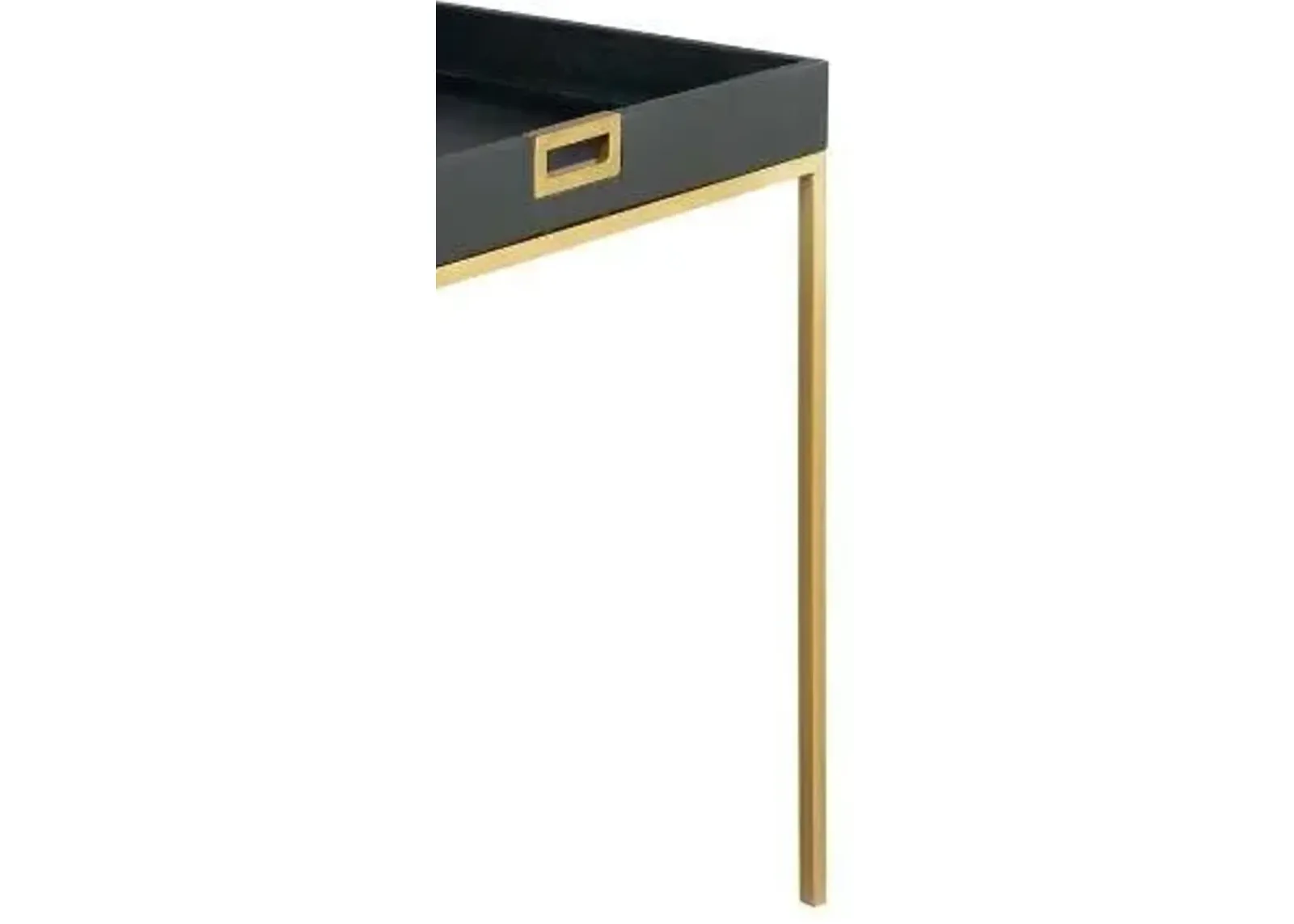 Hekman Black/Gold Accent Table