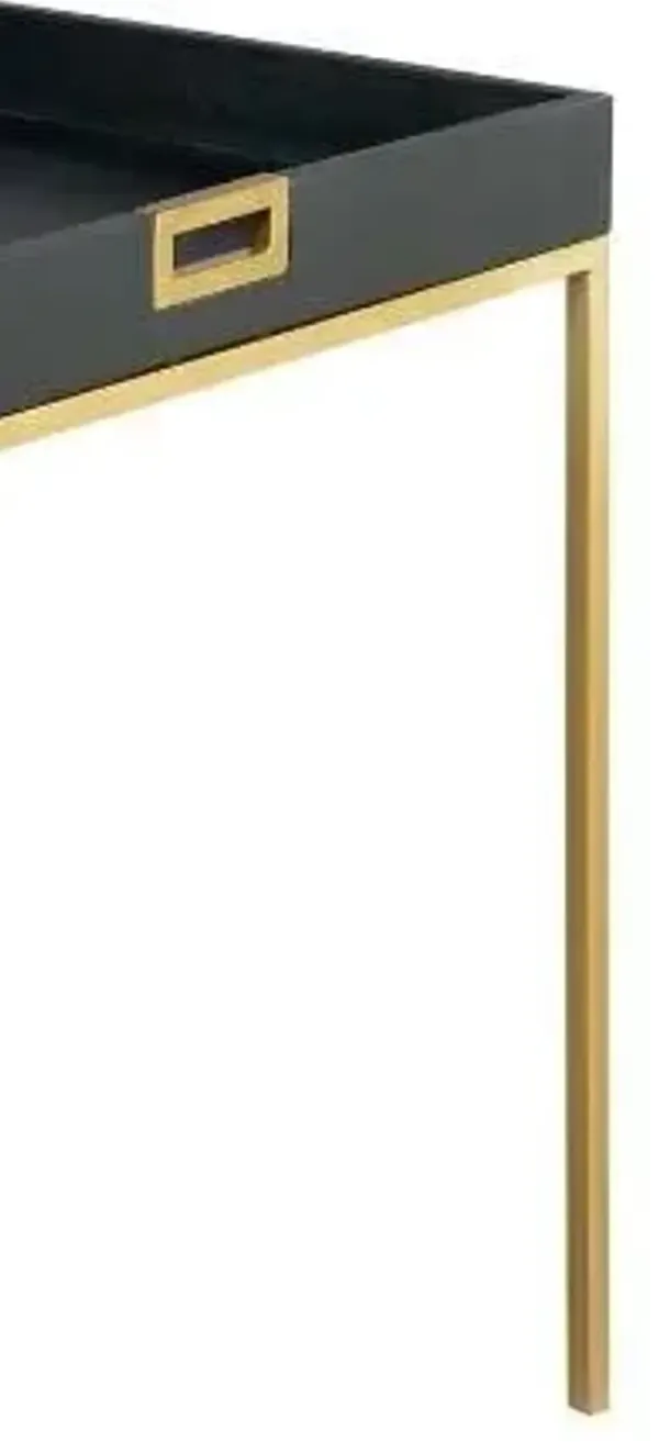 Hekman Black/Gold Accent Table