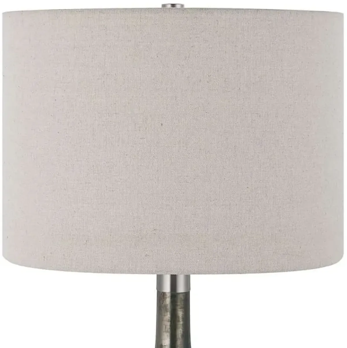 Uttermost Contour Blue-Green/Light Oatmeal/Nickel Table Lamp