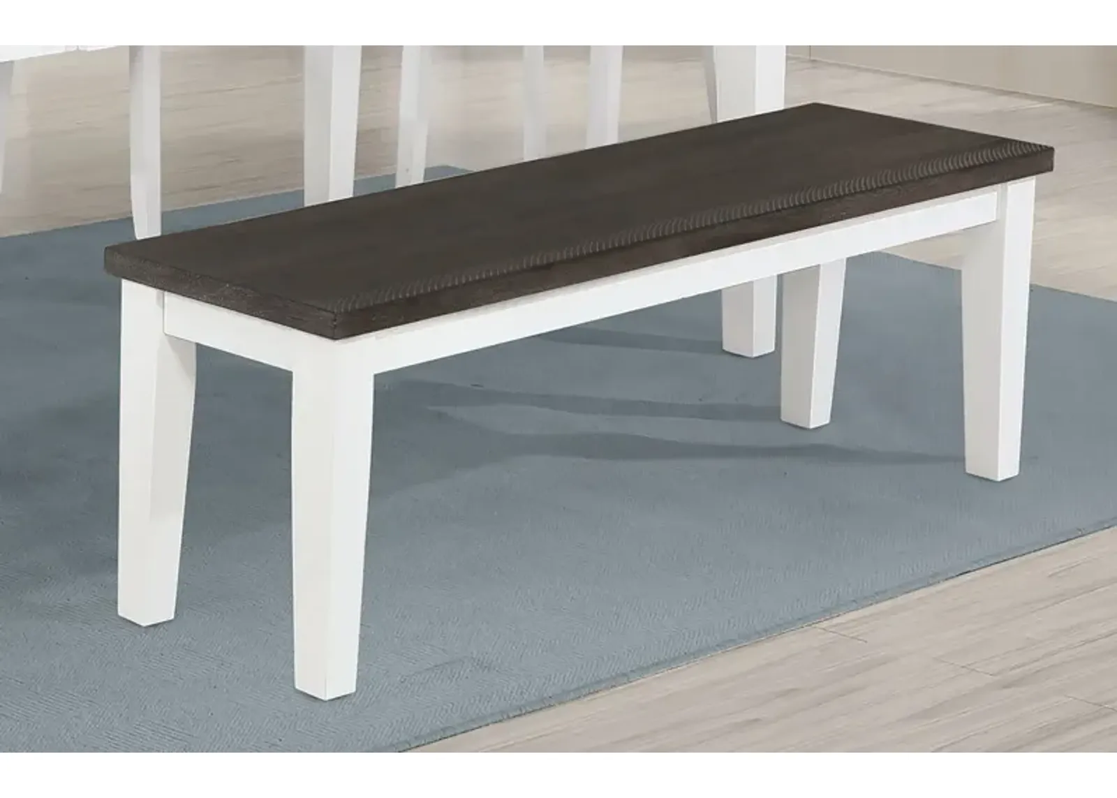 Coaster Kingman Wood Dining Bench Distressed White