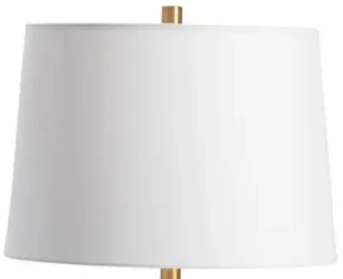 Crestview Claire Stone Antique Brass/Terrazzo Table Lamp