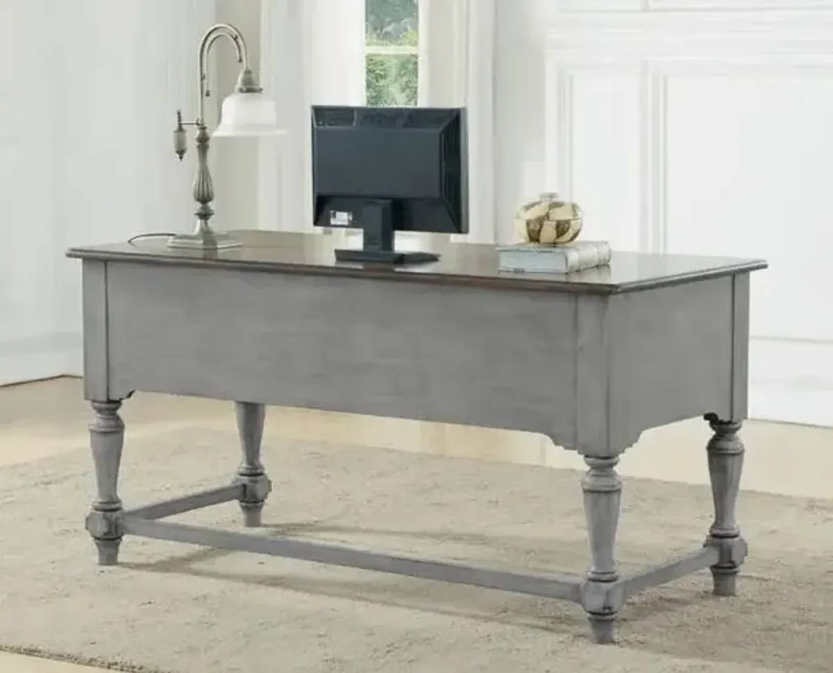 Flexsteel Plymouth Distressed Graywash Writing Desk