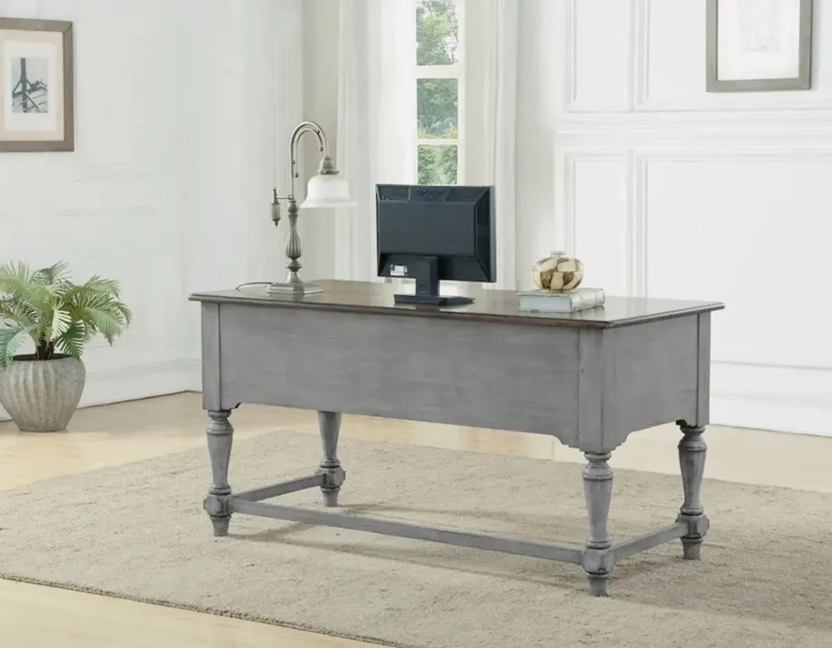 Flexsteel Plymouth Distressed Graywash Writing Desk