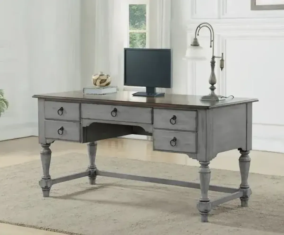 Flexsteel Plymouth Distressed Graywash Writing Desk