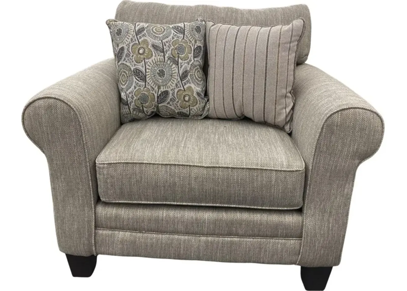 Fusion Vandy Heather Greige Oversized Chair