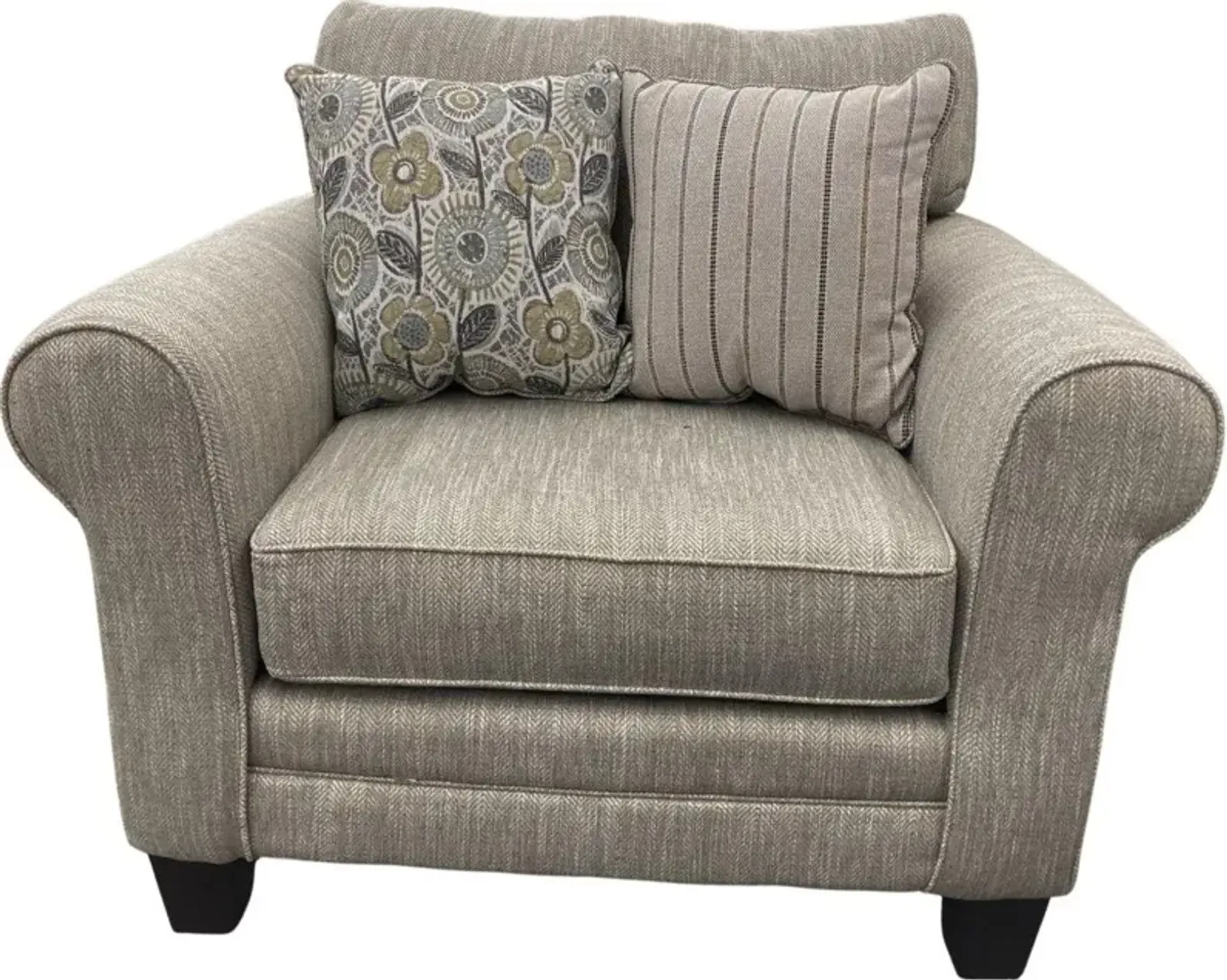 Fusion Vandy Heather Greige Oversized Chair