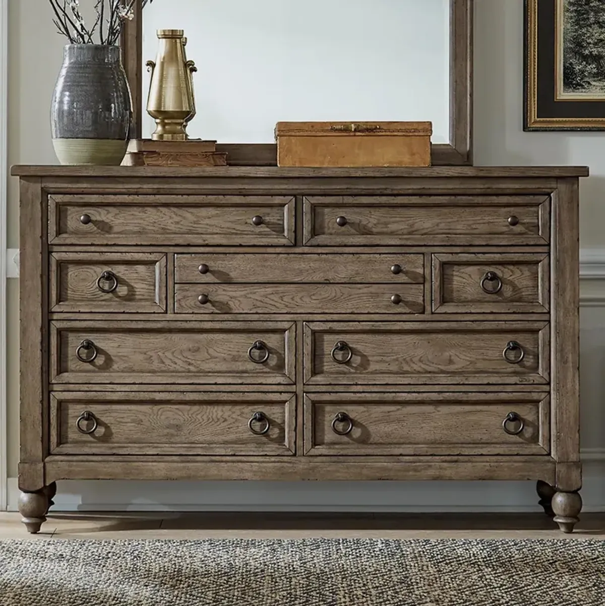 Liberty Furniture Americana Farmhouse Dusty Taupe Dresser