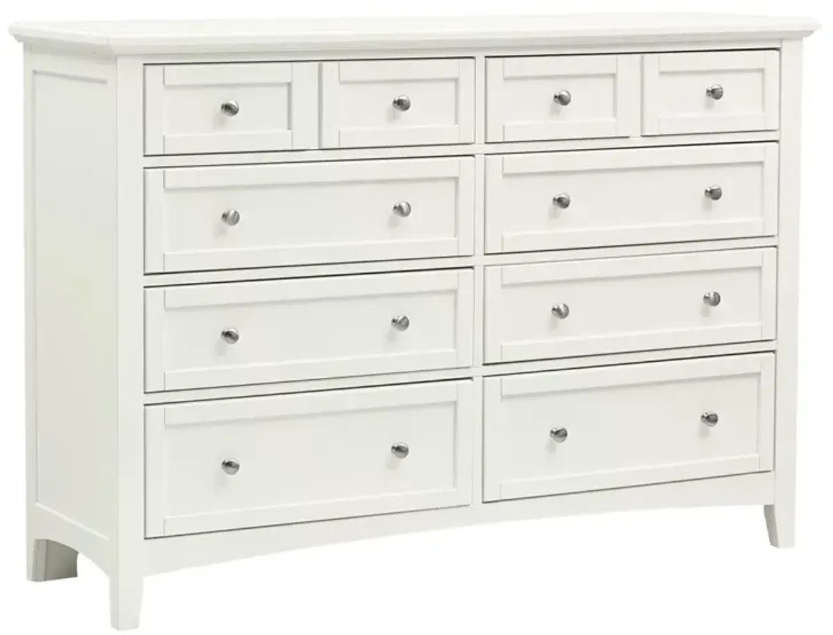 Vaughan-Bassett Bonanza White Triple 8-Drawer Dresser