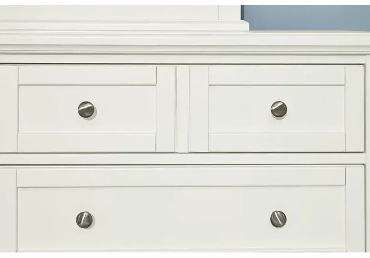 Vaughan-Bassett Bonanza White Triple 8-Drawer Dresser