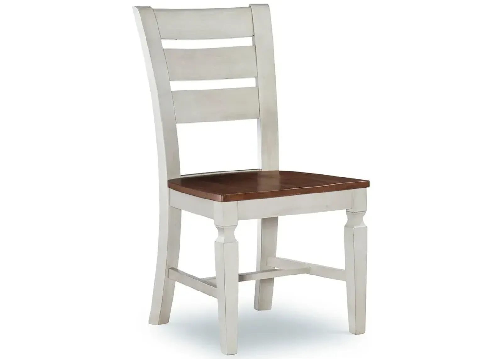 John Thomas Vista Ladder Back Wood Dining Chair in Hickory & Shell