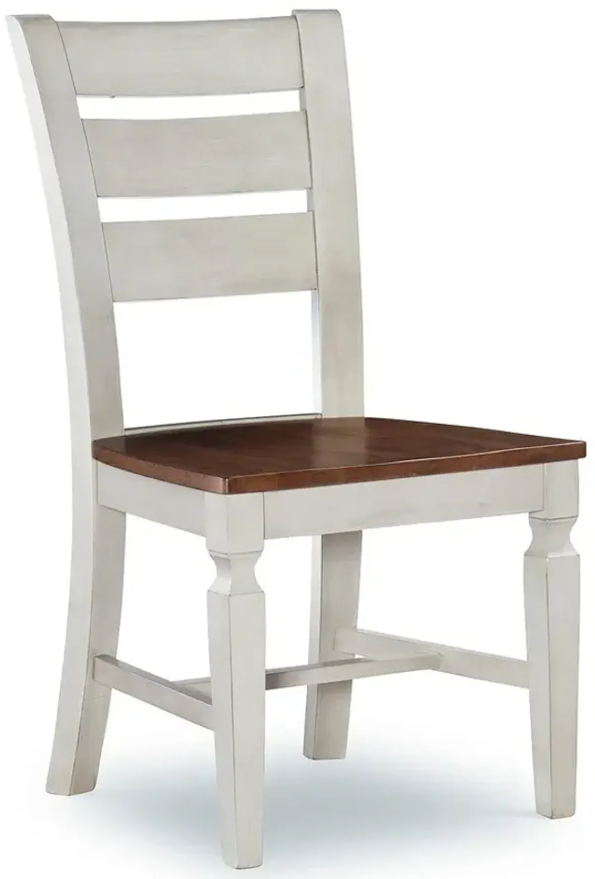 John Thomas Vista Ladder Back Wood Dining Chair in Hickory & Shell