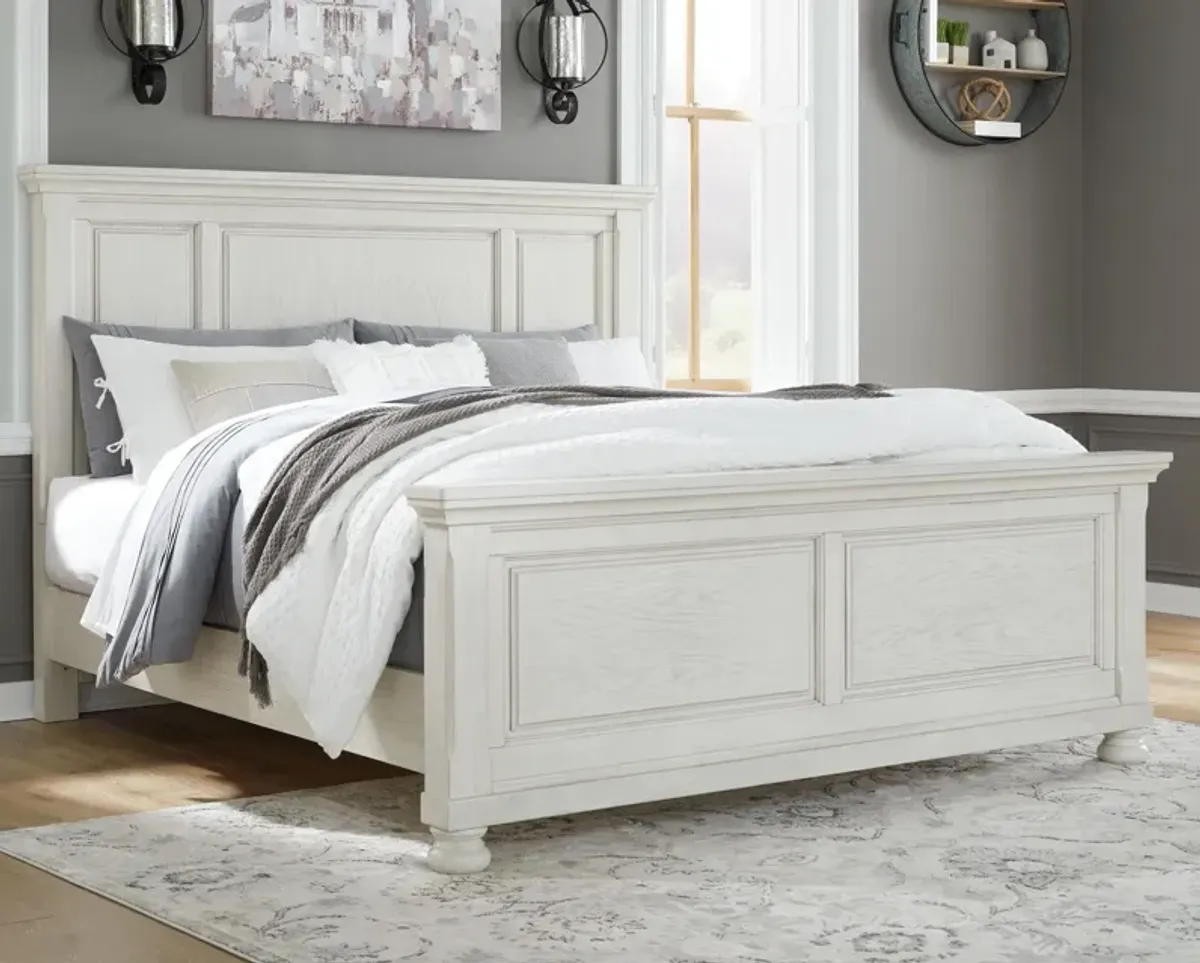 Ashley Robbinsdale Antique White King Panel Bed